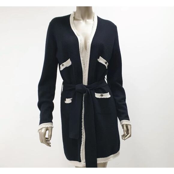 Chanel Vintage 2006 Black Cashmere Cardigan, Size 44 - Picture 1 of 5